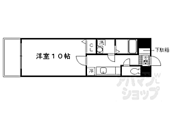 京阪本線 藤森駅 徒歩6分の賃貸マンション 5階1Kの間取り