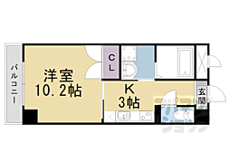 JR東海道・山陽本線 大津駅 徒歩10分の賃貸マンション 8階1Kの間取り
