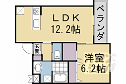 JR東海道・山陽本線 西大路駅 徒歩5分の賃貸マンション 3階1LDKの間取り