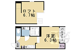 仮称）東野八反畑町Ａ 1階1Kの間取り