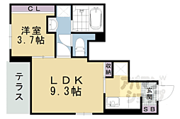 JR東海道・山陽本線 瀬田駅 徒歩19分の賃貸アパート 1階1Kの間取り