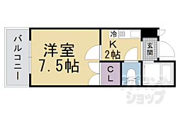 ヴィラ樅の木 1Kの間取図画像