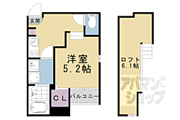 ハーモニーテラス栗栖野華ノ木町 1Kの間取図画像