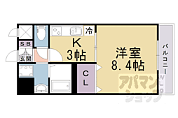 京阪石山坂本線 近江神宮前駅 徒歩1分の賃貸マンション 1階1Kの間取り