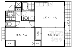 フォートアネックス 2LDKの間取図画像