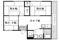 フレグランスモナ 2LDKの間取図画像