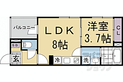ハーモニーテラス四ノ宮神田町 1LDKの間取図画像