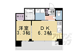プレサンスTHEKYOTO東福寺WEST 1DKの間取図画像