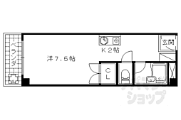 ダイシンfビル 1Kの間取図画像