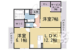 アデウウーノ 2SLDKの間取図画像