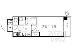 プレサンスTHEKYOTO流雅 1Kの間取図画像