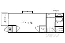 メゾンイースター 1Kの間取図画像