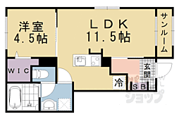 カルムメゾン悠 1LDKの間取図画像