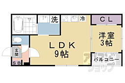 ハーモニーテラス東野舞台町 1LDKの間取図画像