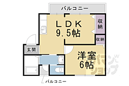 グランコートビワコ 1LDKの間取図画像
