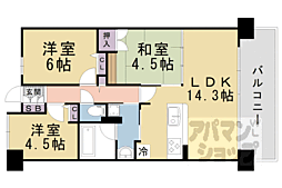 ファインフラッツ山科音羽 3LDKの間取図画像