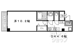 浜大津ヒルズ 1DKの間取図画像
