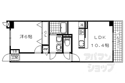 ラルジュ西金ヶ崎 1LDKの間取図画像
