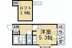 Kozy3番館 1Kの間取図画像