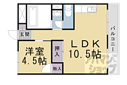 コープみささぎイソダビル 1LDKの間取図画像