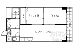 Rose音羽川 2LDKの間取図画像