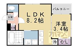 m-cocoru 1LDKの間取図画像