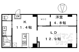 丸福ビル 1LDKの間取図画像
