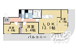 パインフィールド洛東 3LDKの間取図画像