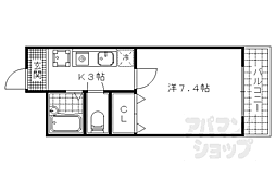 メゾンコスモス 1Kの間取図画像