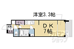プレサンスTHEKYOTO東福寺WEST 1DKの間取図画像