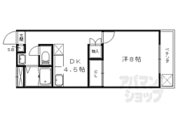 メゾンスマイル 1DKの間取図画像