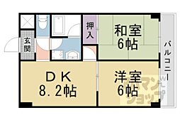 エクセル新十条 2DKの間取図画像