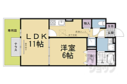 ヴィラグレイス 1LDKの間取図画像
