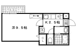 アークリード大津 1Kの間取図画像