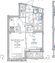アリヴィス新江古田 1LDKの間取図画像