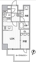 東京メトロ丸ノ内線 新大塚駅 徒歩7分の賃貸マンション 7階1LDKの間取り