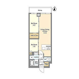 アジールコート練馬中村橋 2LDKの間取図画像