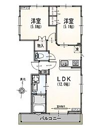 間取図画像 2LDK