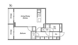 練馬区豊玉北2丁目マンション 1LDKの間取図画像