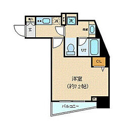 東京メトロ南北線 王子神谷駅 徒歩4分の賃貸マンション 8階1Kの間取り