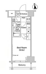 西武池袋線 富士見台駅 徒歩2分の賃貸マンション 9階1Kの間取り