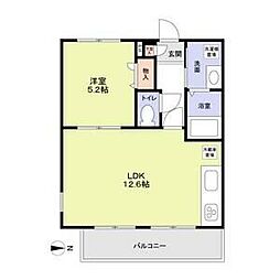 西武有楽町線 練馬駅 徒歩12分の賃貸アパート 3階1LDKの間取り