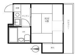 西武有楽町線 練馬駅 徒歩5分の賃貸アパート 2階1Kの間取り