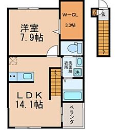 東武東上線 北池袋駅 徒歩8分の賃貸マンション 3階1LDKの間取り