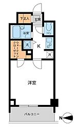 東京メトロ有楽町線 地下鉄成増駅 徒歩3分の賃貸マンション 2階1Kの間取り