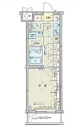 西武池袋線 中村橋駅 徒歩7分の賃貸マンション 1階1Kの間取り
