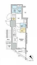 JR山手線 田端駅 徒歩9分の賃貸マンション 10階ワンルームの間取り