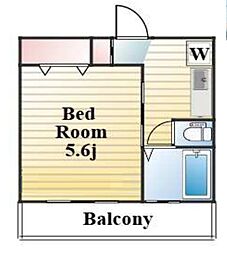 JR山手線 田端駅 徒歩9分の賃貸マンション 3階1Kの間取り