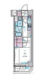 東武東上線 下板橋駅 徒歩8分の賃貸マンション 5階1Kの間取り