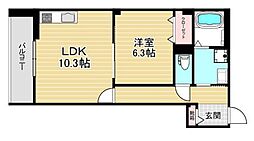 ストック羽沢 1LDKの間取図画像